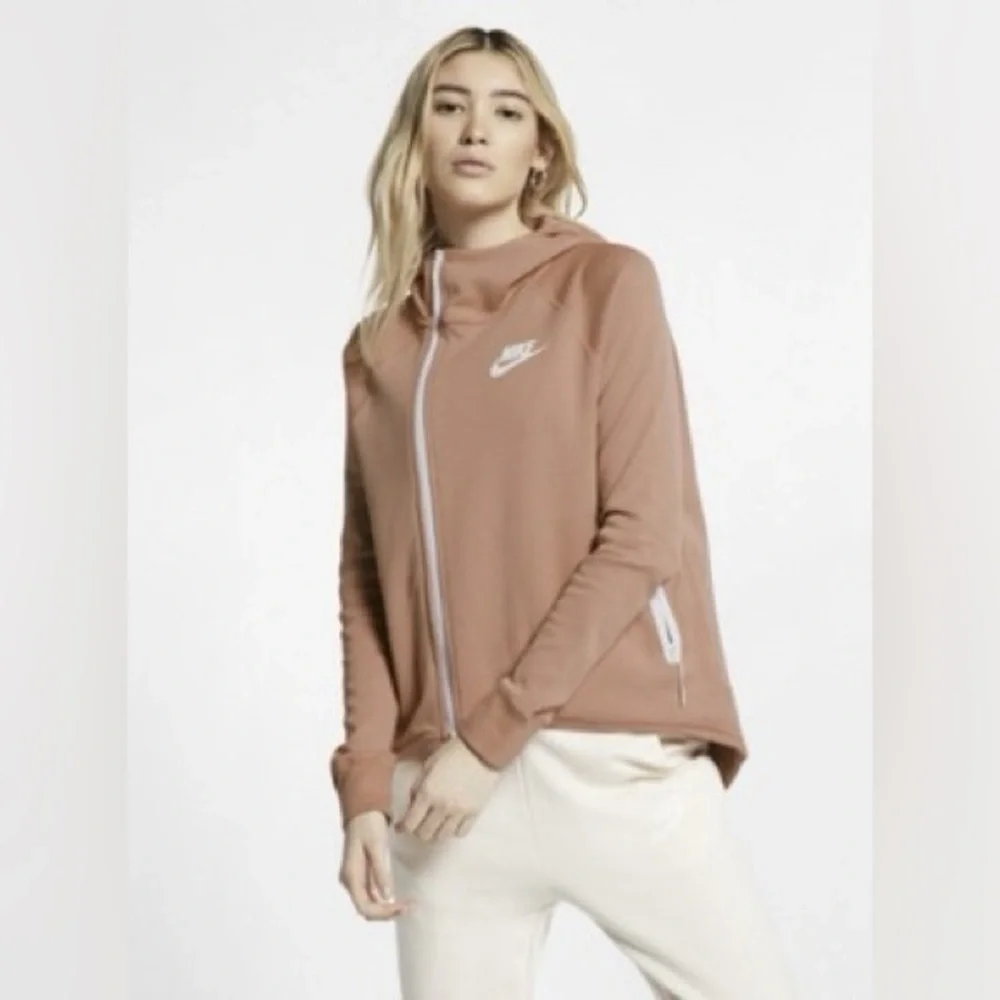 Nike Tech Fleece Full-Zip Cape Hoodie Women’s XSmall Pink Athletic Casual